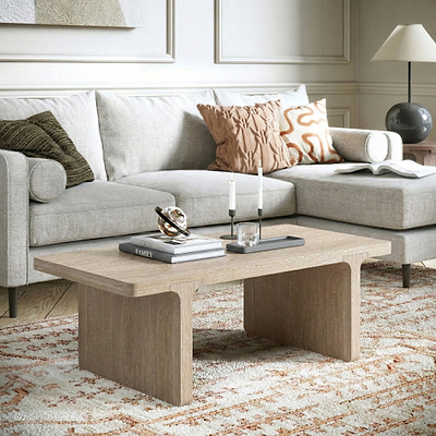 Mylor Washed Oak Rectangular Coffee Table