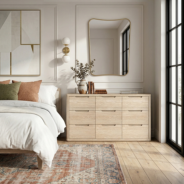 Mylor Washed Oak 9 Drawer Chest