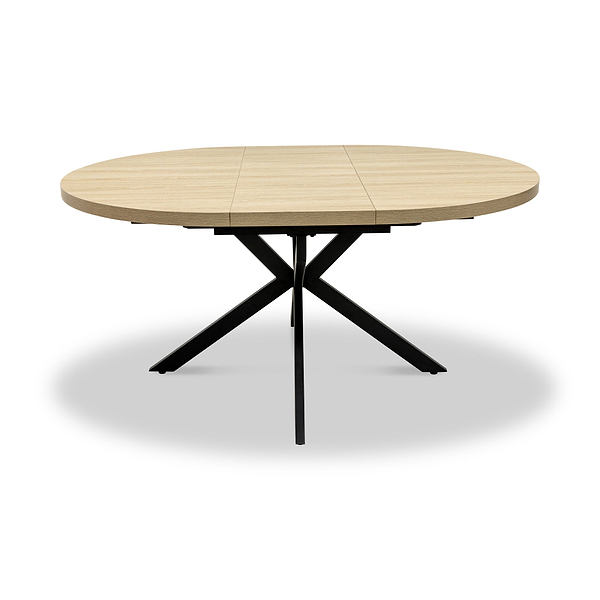 Barker 120cm-160cm Light Oak Effect Extending Dining Table