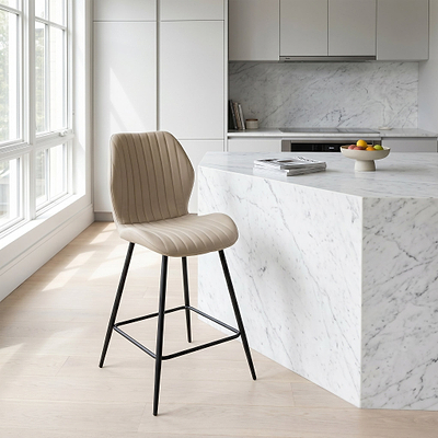 Manuelle Faux Leather Bar Stool