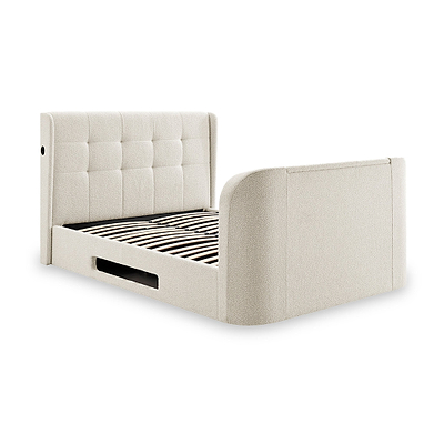 Koble Wafer Boucle Upholstered TV Bed