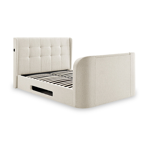 Koble Wafer Boucle Upholstered TV Bed