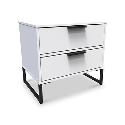 Hudson 2 Drawer Bedside Table