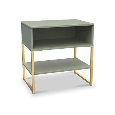 Hudson Open Drawer Bedside Table with Lower Shelf