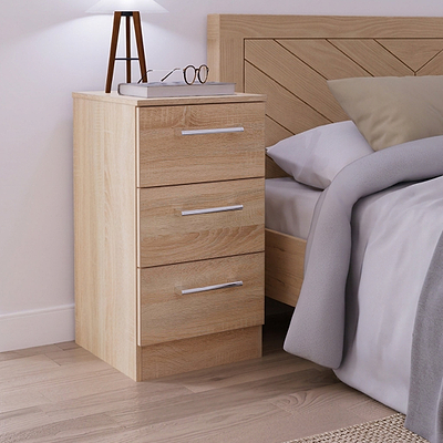 Hadley 3 Drawer Bedside Table