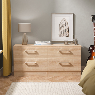 Hadley 4 Drawer Low Storage Unit