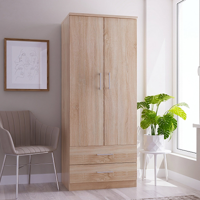 Hadley Double Wardrobe With 2 Drawers