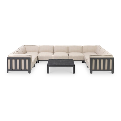 Maze Ibiza U Shape Sofa Set With Square Table
