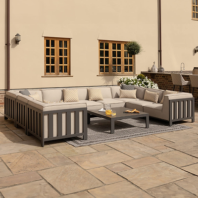 Maze Ibiza U Shape Sofa Set With Square Table