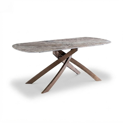 Troy Brown 180cm Sintered Stone Dining Table