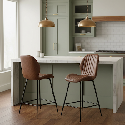 Aubette Faux Leather Bar Stool