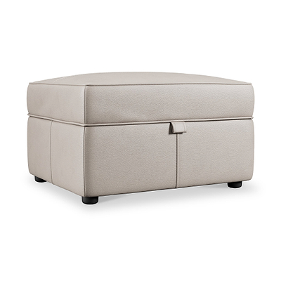Edison Leather Storage Footstool