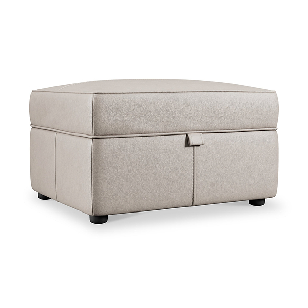 Edison Leather Storage Footstool