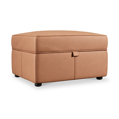 Edison Leather Storage Footstool