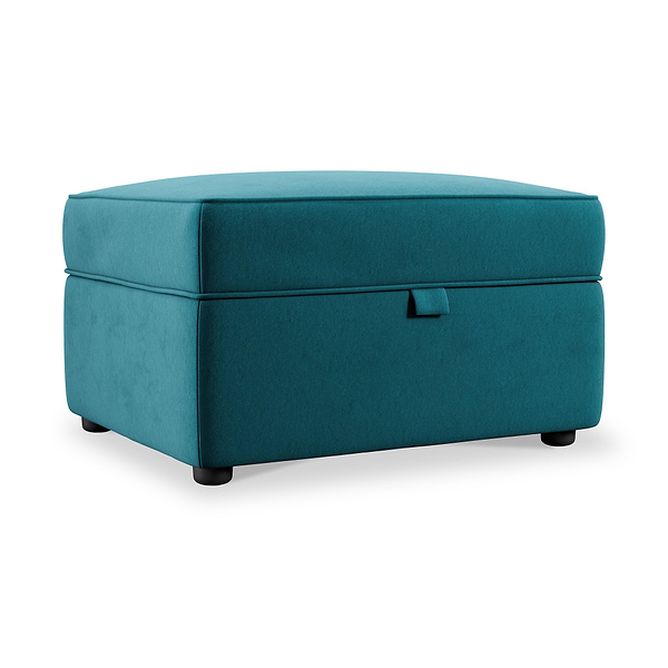 Edison Velvet Storage Footstool