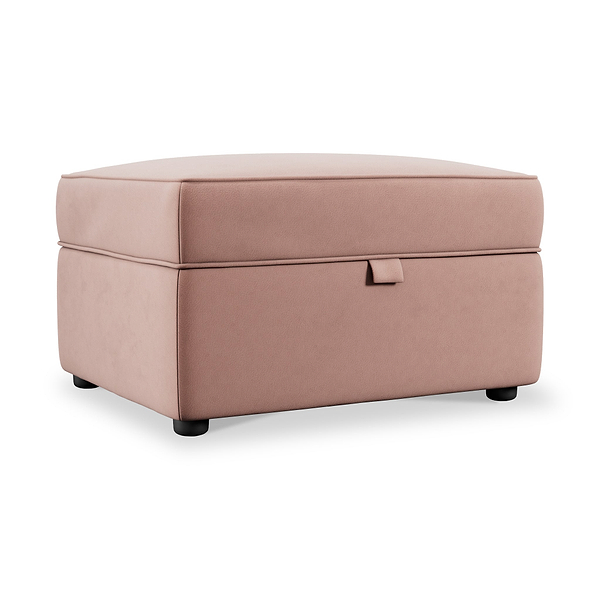 Edison Velvet Storage Footstool