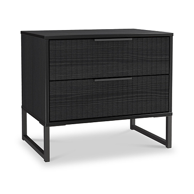 Callo Fluted 2 Drawer Side Table