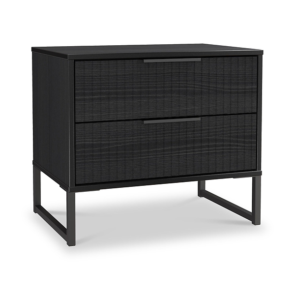 Callo Fluted 2 Drawer Side Table