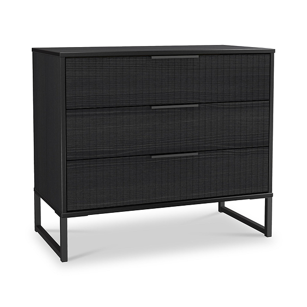 Callo Fluted 3 Drawer Wide Chest