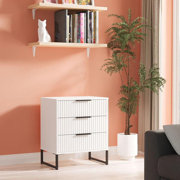 Callo Fluted 3 Drawer Chest