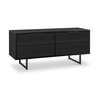 Callo Fluted 4 Drawer Low Storage Unit