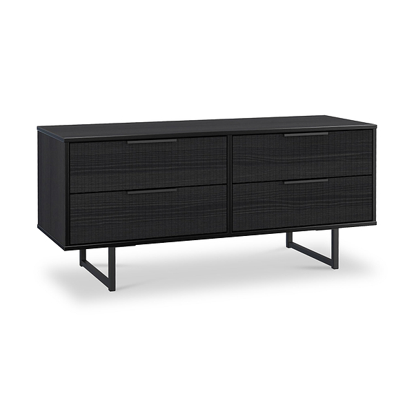 Callo Fluted 4 Drawer Low Storage Unit