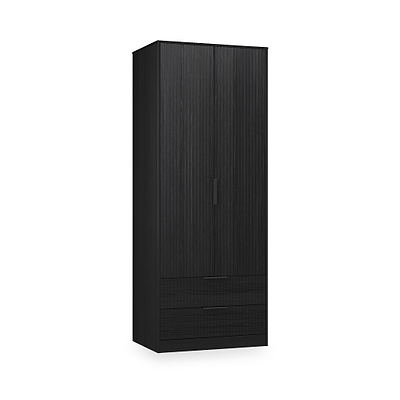 Callo Fluted Double Wardrobe with 2 Drawers