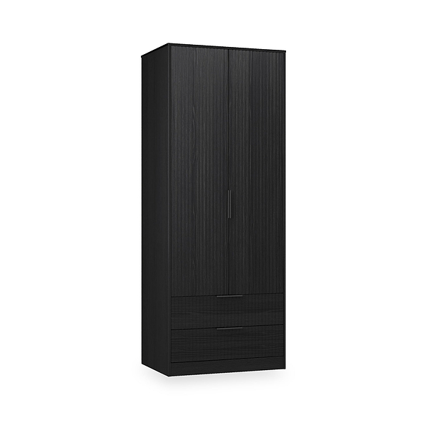 Callo Fluted Double Wardrobe with 2 Drawers