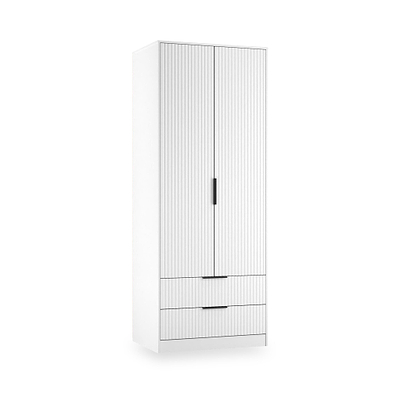 Callo Fluted Double Wardrobe with 2 Drawers