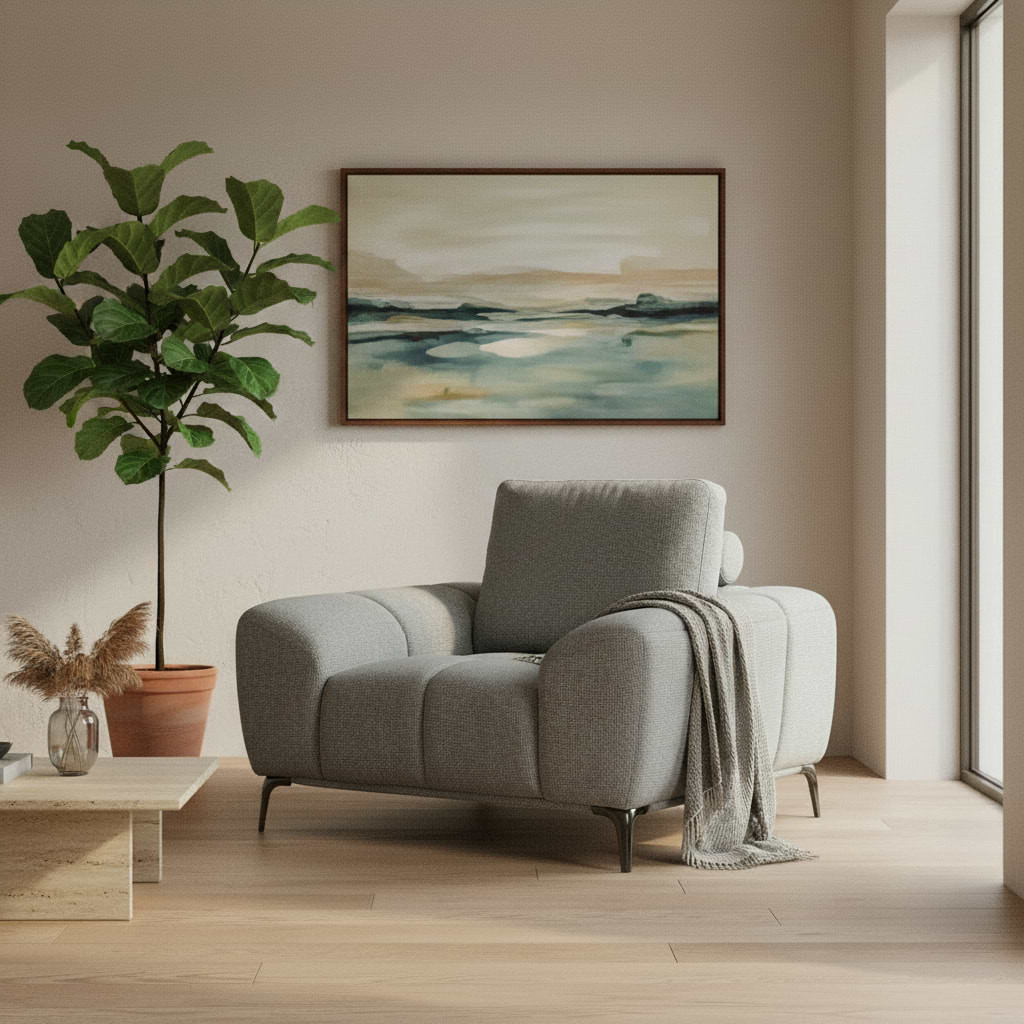 Ruelle Textured Fabric Armchair