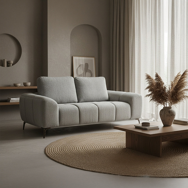Ruelle Textured Fabric 2 Seater Sofa