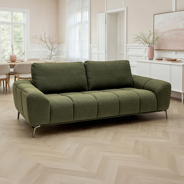 Noelle Textured Fabric 3 Seater Sofa