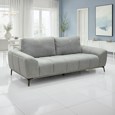 Ruelle Textured Fabric 3 Seater Sofa