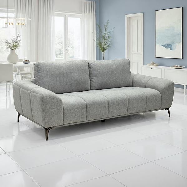 Ruelle Textured Fabric 3 Seater Sofa