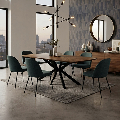 Zane 160cm Oak & Elm Effect Dining Table