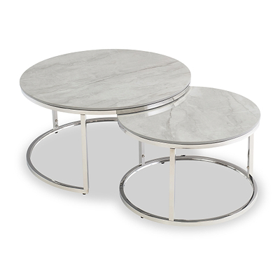 Berta Gloss Sintered Stone Coffee Table Set