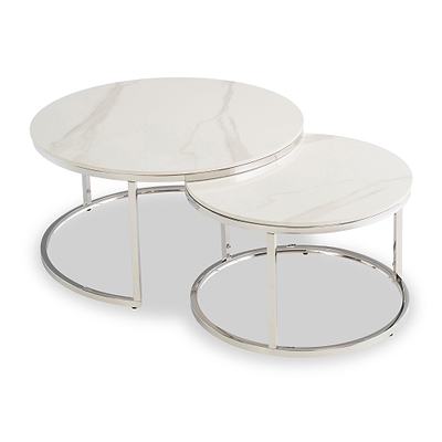 Berta Gloss Sintered Stone Coffee Table Set