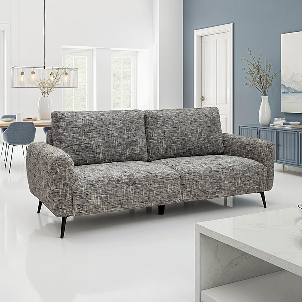 Delphine Multi-tonal Fabric 3 Seater Sofa