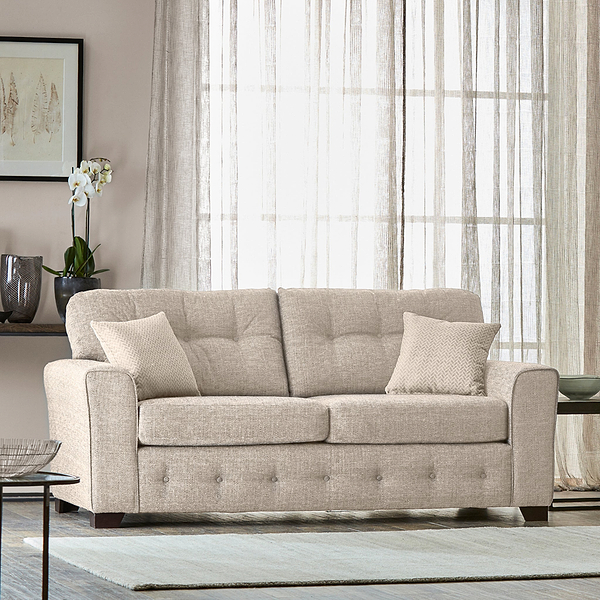 Cheswick Textured Weave Fabric 3 Seater Sofa
