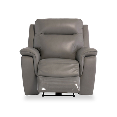 Walter Grey Leather Power Reclining Armchair