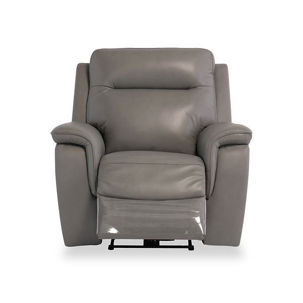 Walter Grey Leather Power Reclining Armchair