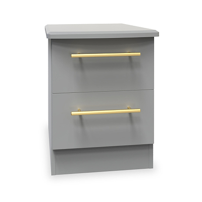 Bramham Grey 2 Drawer Bedside