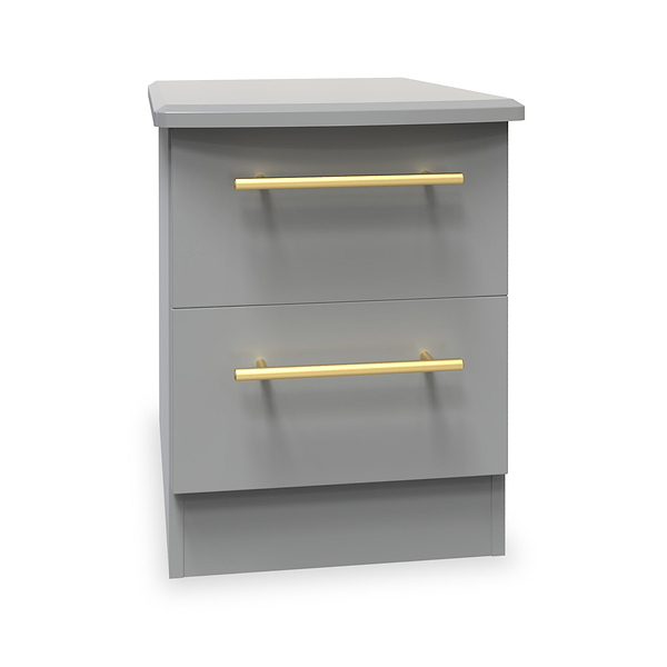 Bramham Grey 2 Drawer Bedside