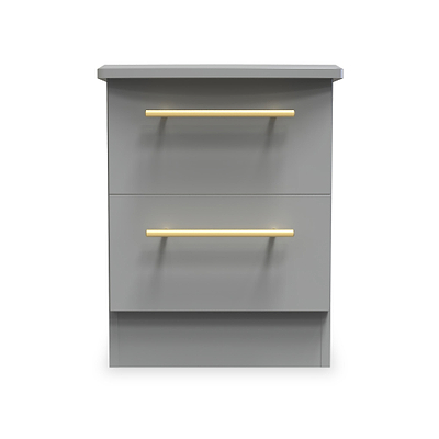 Bramham Grey 2 Drawer Bedside