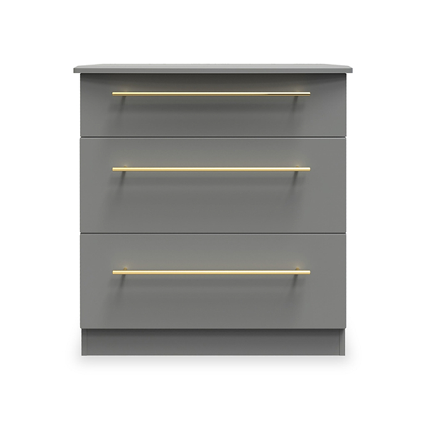 Bramham Grey 3 Drawer Deep Chest