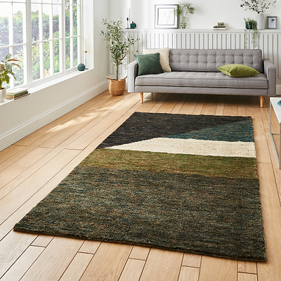 Franklin Natural Hemp Multi Coloured Abstract Rug
