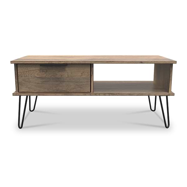Moreno Rustic Oak 1 Drawer Coffee Table
