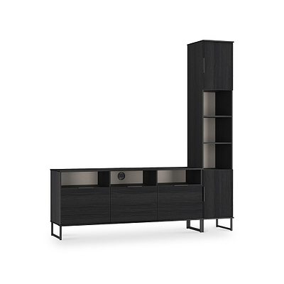 Ashbourne L-Shaped Media Wall TV Unit