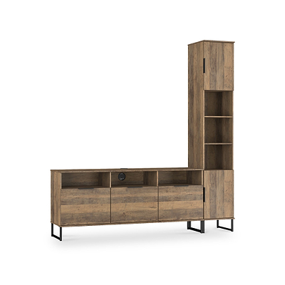 Ashbourne L-Shaped Media Wall TV Unit