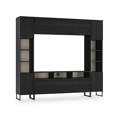 Ashbourne Media Wall TV Unit with Overhead Storage